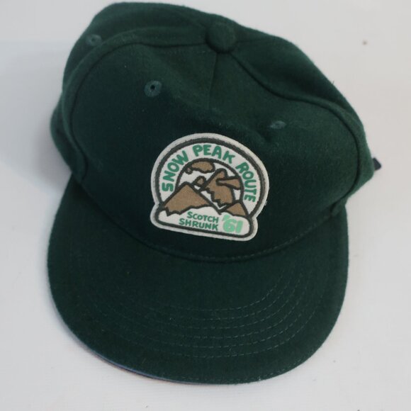 NWT Youth Scotch & Soda Green Wool Polyester Blend Snow Peak Shrunk Ball Cap M - Picture 2 of 8